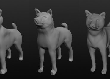 3d dog model sculpting