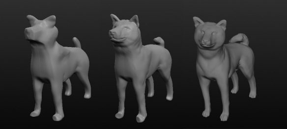 3d dog model sculpting